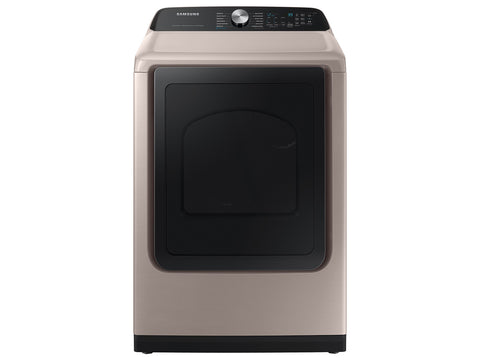 Samsung 7.4 cu. ft. Electric Dryer with Steam Sanitize+ in Champagne