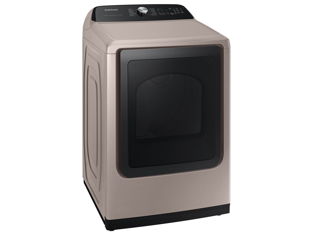 Samsung 7.4 cu. ft. Electric Dryer with Steam Sanitize+ in Champagne