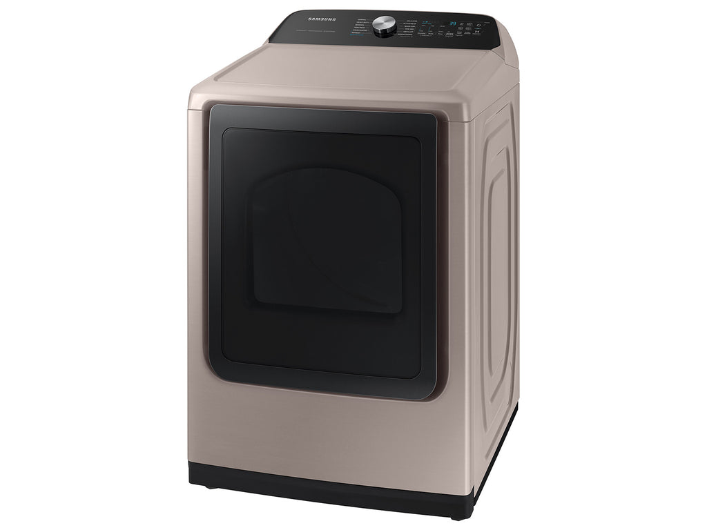 Samsung 7.4 cu. ft. Electric Dryer with Steam Sanitize+ in Champagne