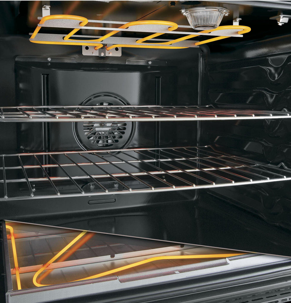 GE® 30" Free-Standing Electric Convection Range with No Preheat Air Fry Mode - Smart Neighbor