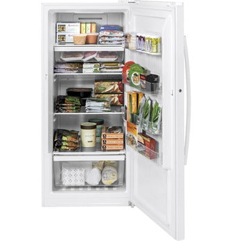GE® 14.1 Cu. Ft. Frost-Free Garage Ready Upright Freezer in White