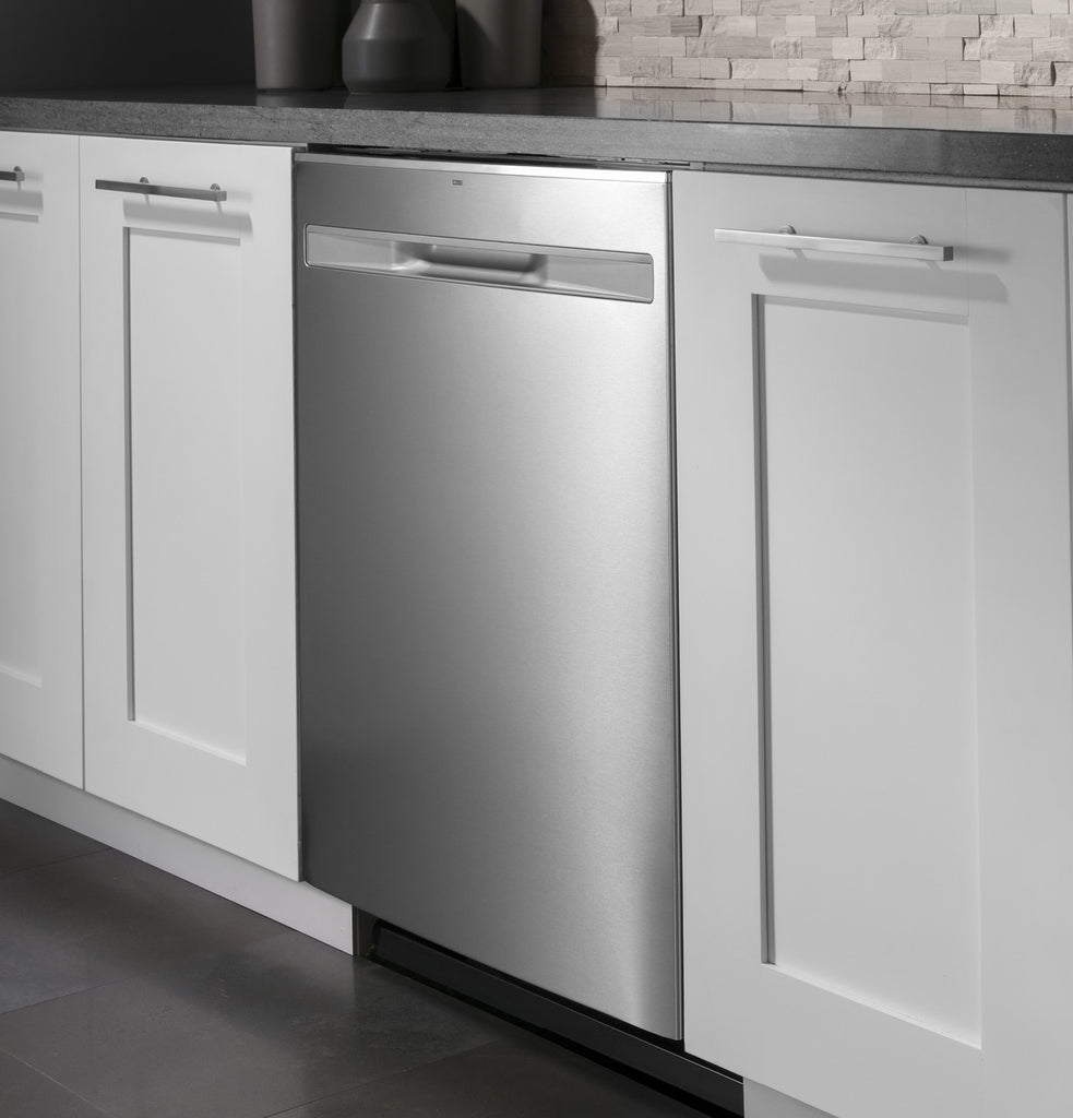 GE® Fingerprint Resistant Top Control with Stainless Steel Interior Dishwasher with Sanitize Cycle & Dry Boost with Fan Assist- Stainless Steel