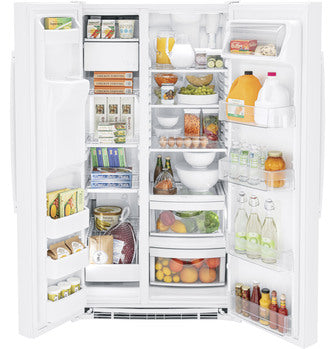 GE® 25.3 Cu. Ft. Side-By-Side Refrigerator - White