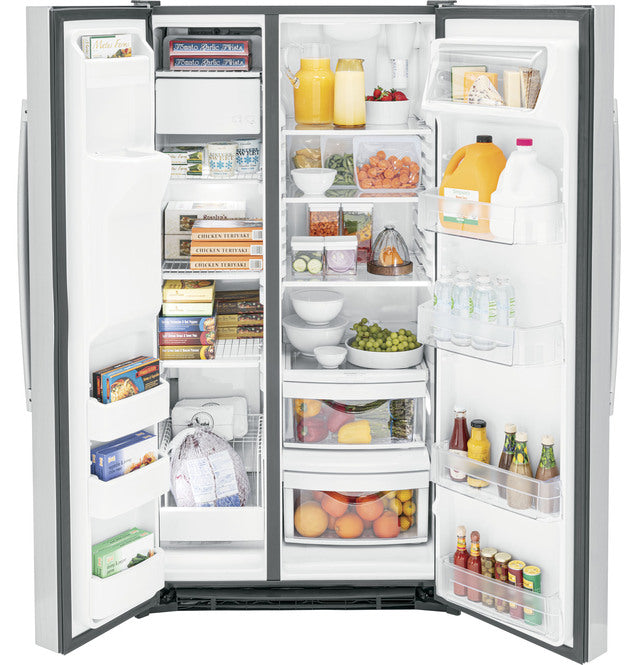 GE® 25.3 Cu. Ft. Side-By-Side Refrigerator - Stainless