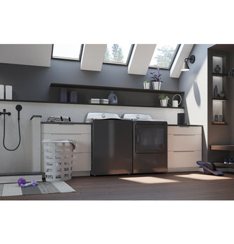 GE Profile™ 4.9 Cu. Ft. Capacity Washer with Smarter Wash Technology and FlexDispense™ - Diamond Gray