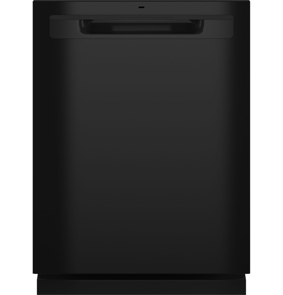 GE® Top Control with Plastic Interior Dishwasher with Sanitize Cycle & Dry Boost- Black