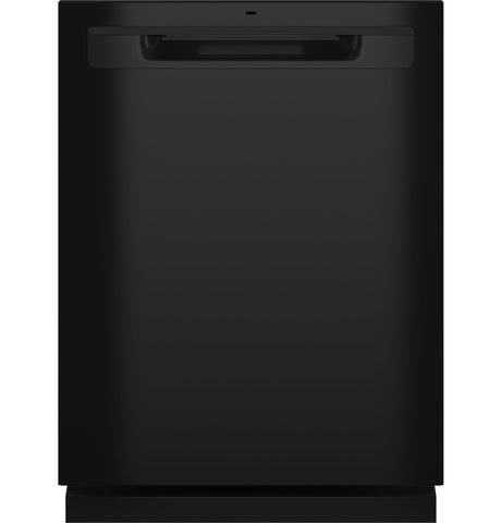 GE® Top Control with Plastic Interior Dishwasher with Sanitize Cycle & Dry Boost- Black
