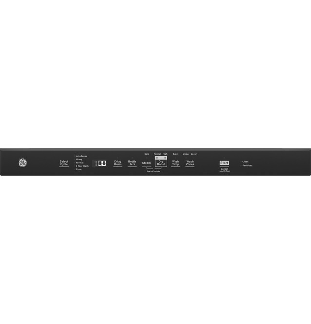 GE® Top Control with Plastic Interior Dishwasher with Sanitize Cycle & Dry Boost- Black
