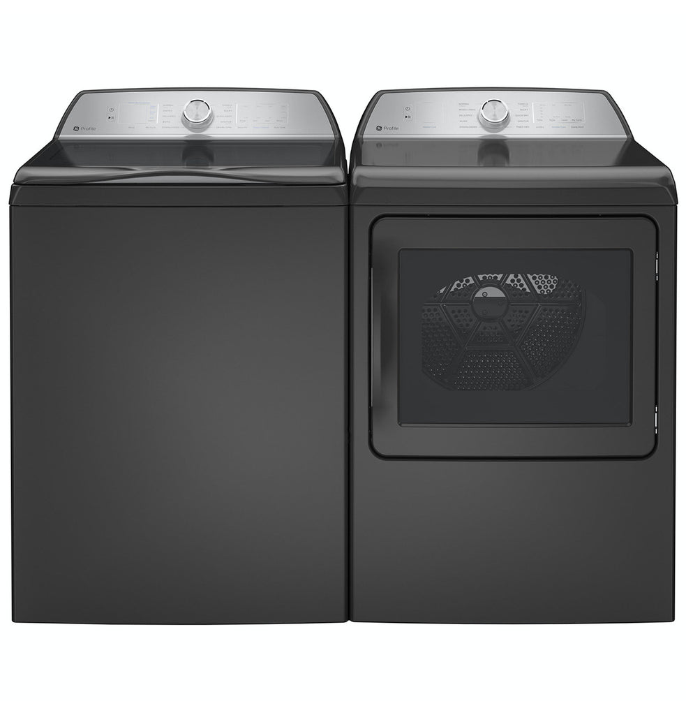 GE Profile™ 4.9 Cu. Ft. Capacity Washer with Smarter Wash Technology and FlexDispense™ in Diamond Gray