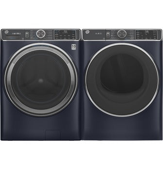 GE® 5.0 cu. ft. Capacity Smart Front Load Steam Washer - Sapphire Blue