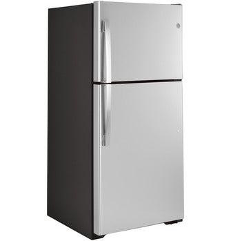 GE® 21.9 Cu. Ft. Top-Freezer Refrigerator Fingerprint Resistant Stainless Steel