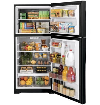 GE® 21.9 Cu. Ft. Top-Freezer Refrigerator Black