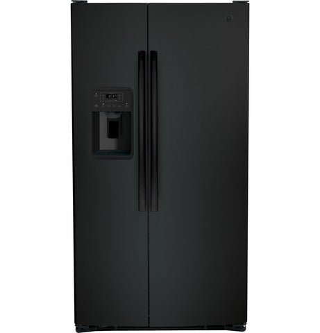 GE 25.3 Cu. Ft. Side By Side Refrigerator - Gloss Black