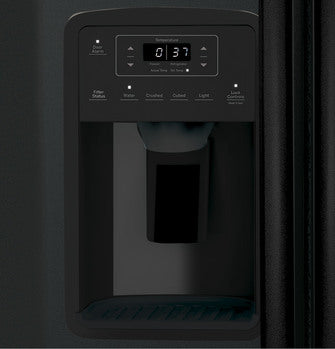 GE 23.2 Cu. Ft. Side by Side Refrigerator High Gloss Black