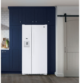GE® 23.2 Cu. Ft. Side-by-Side Refrigerator - White