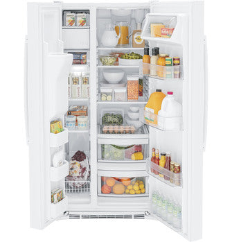 GE® 23.2 Cu. Ft. Side-by-Side Refrigerator - White