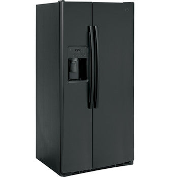 GE® 23.2 Cu. Ft. Side-by-Side Refrigerator High Gloss Black