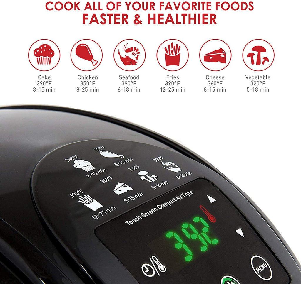 Elite Platinum Electric Digital Hot Air Fryer Oil-Less Healthy Cooker Timer & Temperature Controls - Smart Neighbor