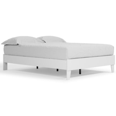 Ashley Furniture Piperton Queen Platform Bed White;Brown/Beige