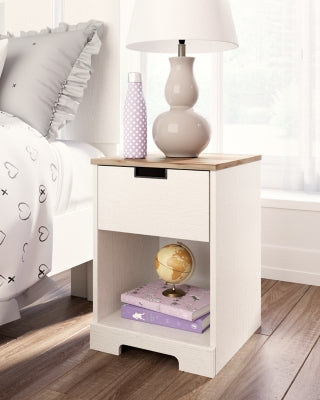 Ashley Furniture Vaibryn Nightstand White;Brown/Beige