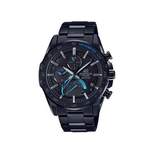Casio Edifice Mobile Link Solar Black Ion-Plated Watch Black Dial - Smart Neighbor
