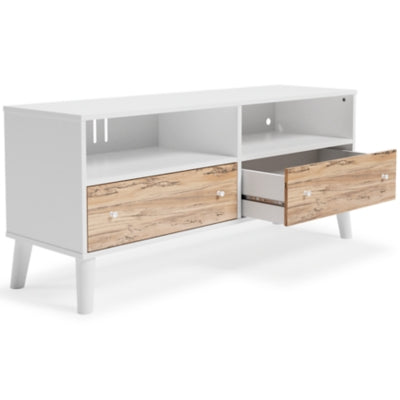 Ashley Furniture Piperton Medium TV Stand White;Brown/Beige