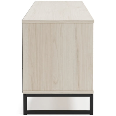 Ashley Furniture Socalle Medium TV Stand White;Metallic;Black/Gray