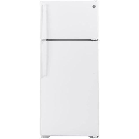 GE 17.5 Cu. Ft. Top-Freezer Refrigerator White - Smart Neighbor
