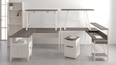 Ashley Furniture Dorrinson 47" Home Office Desk White;Black/Gray