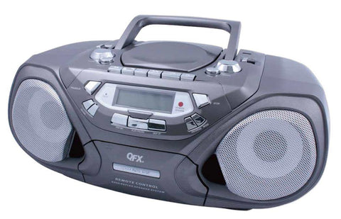 QFX AM/FM Portable CD Cassette Boombox - Smart Neighbor