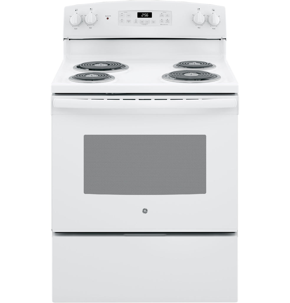 GE 30" Free-Standing Electric Range in White