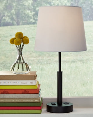 Ashley Furniture Merelton Table Lamp Black/Gray