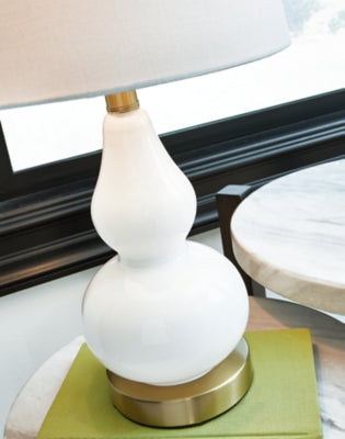 Ashley Furniture Makana Table Lamp Natural;Metallic;White