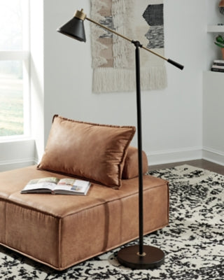 Ashley Furniture Garville Floor Lamp Black/Gray;Metallic