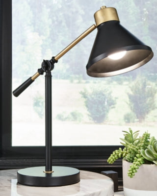 Ashley Furniture Garville Desk Lamp Black/Gray;Metallic