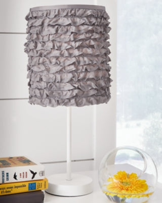 Ashley Furniture Mirette Table Lamp Black/Gray;White