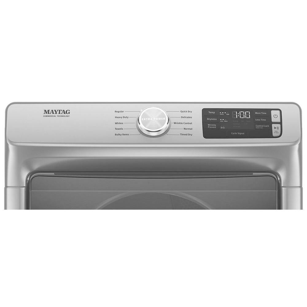 Maytag 7.3 Cu. Ft. Front Load Electric Dryer with Extra Power and Quick Dry Cycle in Metallic Slate - Smart Neighbor