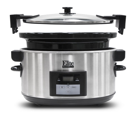 Elite 8.5 Qt Programmable Stainless Steel Slow Cook w/ Locking Lid - Smart Neighbor