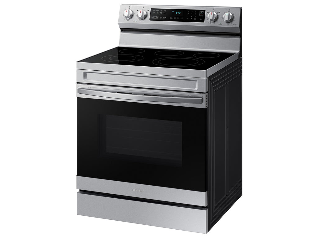 Samsung 6.3 Cu. Ft. Smart Freestanding Electric Range with No-Preheat Air Fry and Convection in Stainless Steel