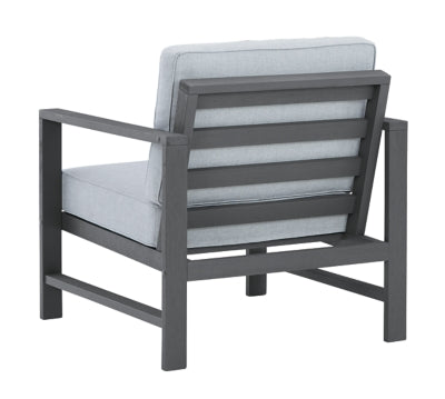 Ashley Furniture Fynnegan Lounge Chair with Cushion (Set of 2) Black/Gray