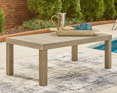 Ashley Furniture Silo Point Outdoor Coffee Table Brown/Beige
