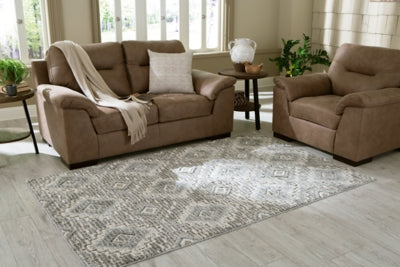 Ashley Furniture Monwick Large Rug Black/Gray;Brown/Beige