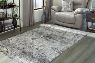Ashley Furniture Wadyka Medium Rug Black/Gray;Brown/Beige