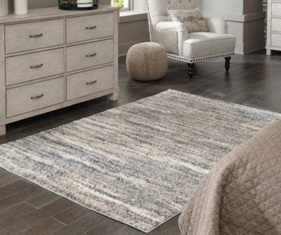 Ashley Furniture Gizela Large Rug White;Black/Gray;Brown/Beige