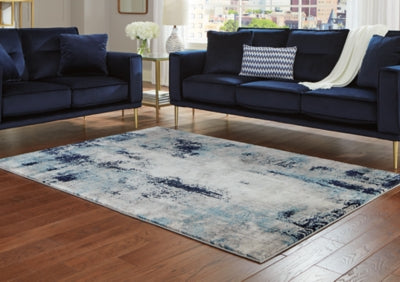Ashley Furniture Leonelle Medium Rug Black/Gray;Blue;Brown/Beige