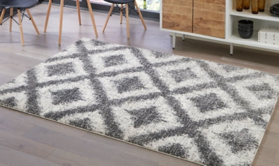 Ashley Furniture Junette Medium Rug Black/Gray;Brown/Beige
