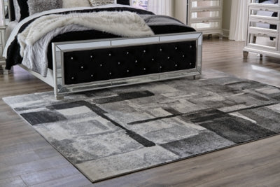 Ashley Furniture Brycebourne Large Rug Black/Gray;Brown/Beige