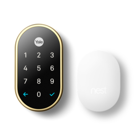 Nest x Yale Smart Lock with Google Nest Connect in Polished Brass