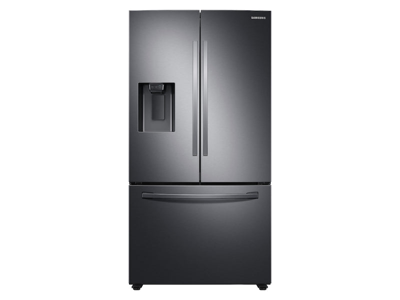 Samsung 27 Cu. Ft. Large Capacity 3-Door French Door Refrigerator with External Water & Ice Dispenser in Black Stainless Steel