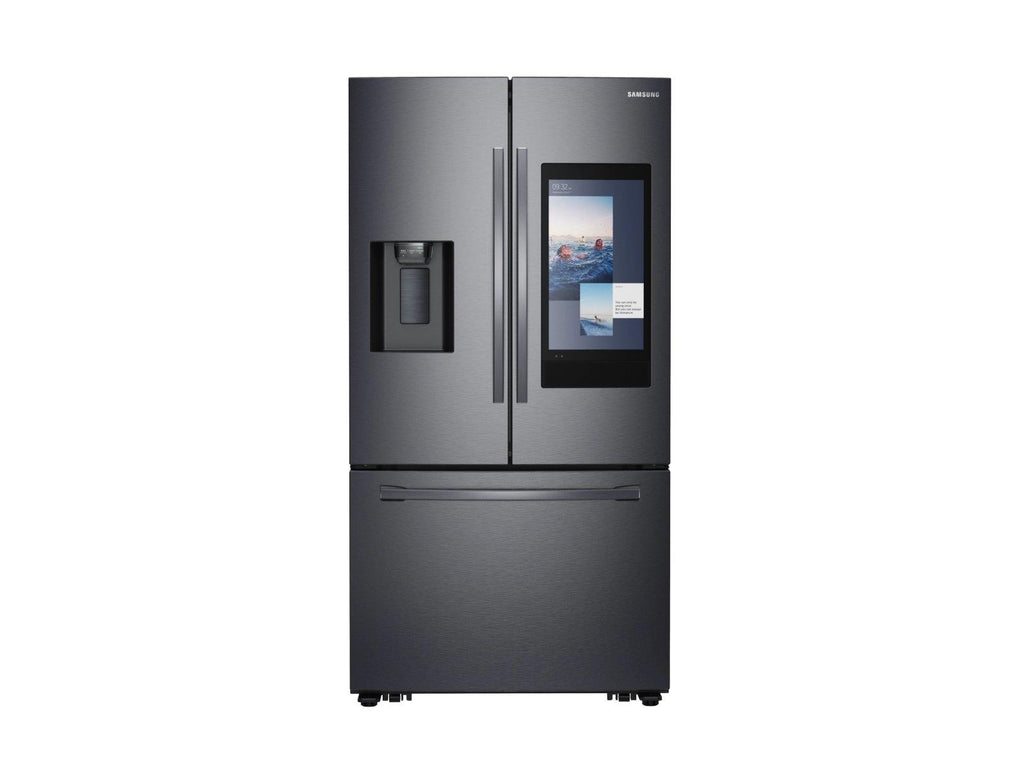 Samsung 26.5 cu. ft. Large Capacity 3-Door French Door Refrigerator with Family Hub™ and External Water & Ice Dispenser in Black Stainless Steel - Smart Neighbor